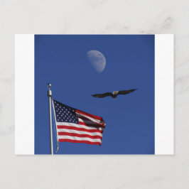 Postal Aguila de la luna de bandera