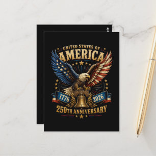 Postal Águila del 250 aniversario de Estados Unidos de Am