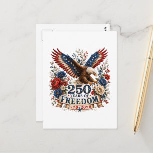 Postal Águila del 250 Aniversario de la Libertad EEUU