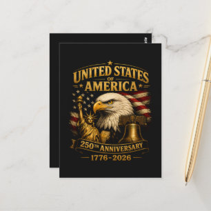 Postal Águila del 250 aniversario de los Estados Unidos d
