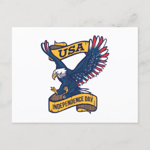 Postal Águila del Día de la Independencia de Estados Unid