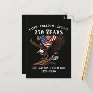 Postal Águila del Legado de Fe y Libertad de 250 Años