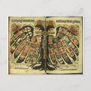 Postal Aguila doble austriaca