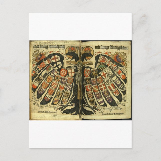 Postal Aguila doble austriaca (Anverso)