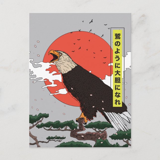 Postal Águila dorada manga (Anverso)