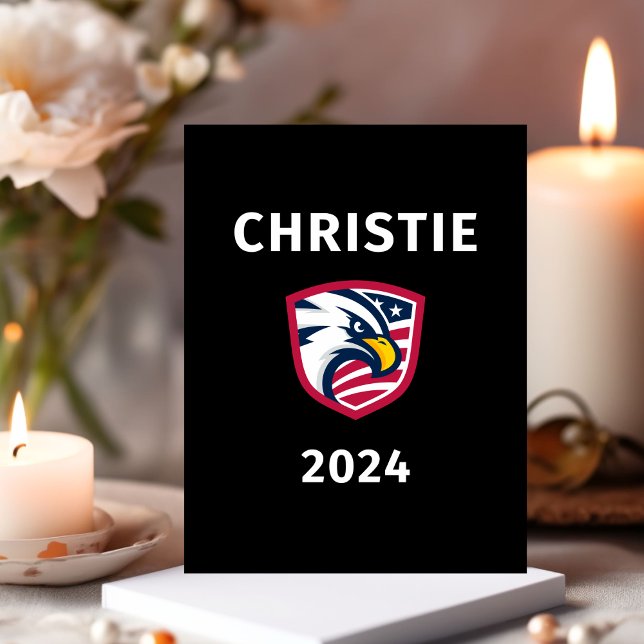 Postal Águila electoral de Chris Christie 2024, patriota  (Subido por el creador)