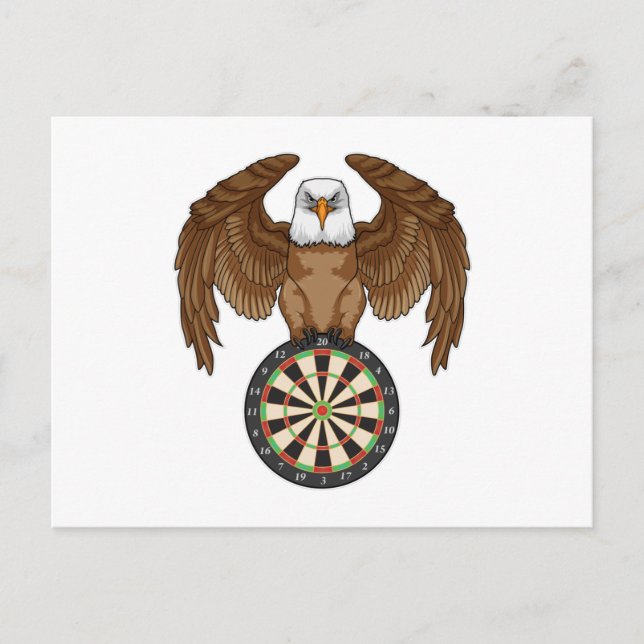 Postal Águila en Dardos con Diagrama de Dardos (Anverso)