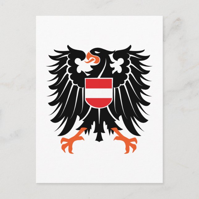 Postal Águila escudo de armas Austria Eagle crest Austria (Anverso)