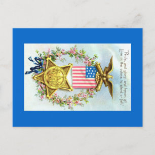 Postal - Águila Estrella de la Bandera Americana