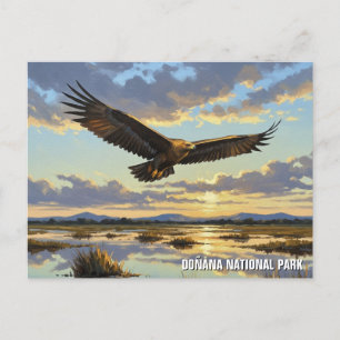 Postal Águila imperial española en el parque nacional de