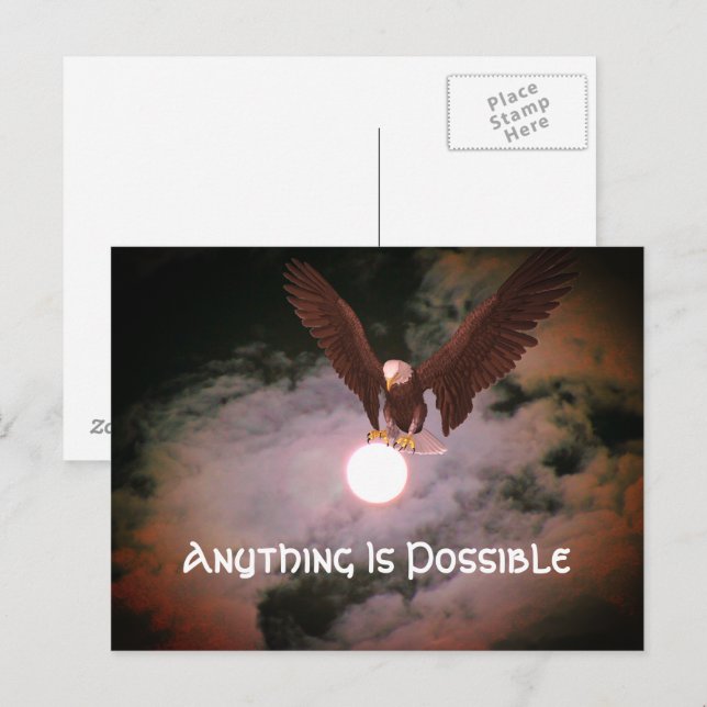 Postal Águila Inspiradora Todo Es Posible (Anverso / Reverso)