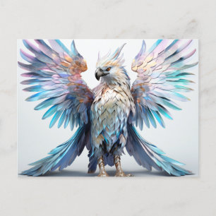 Postal Águila iridiscente metálica