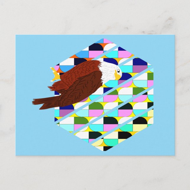 Postal Águila moderna de mediados del siglo XX (Anverso)