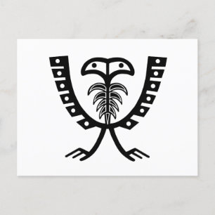 Postal Águila negra de dos cabezas