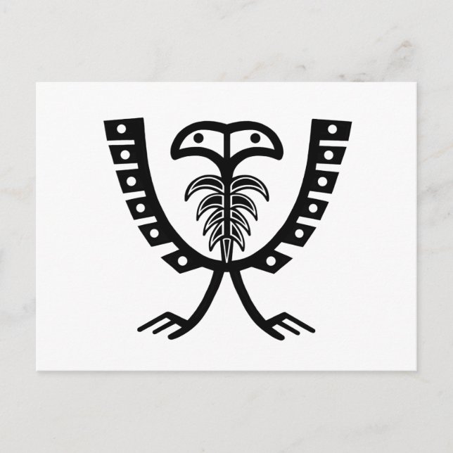 Postal Águila negra de dos cabezas (Anverso)