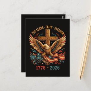 Postal Águila Patriótica 250 Años de Fe y Libertad