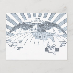 Postal Águila Patriótica Americana 1898