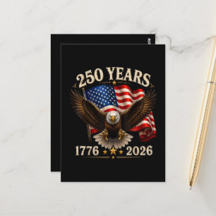 Postal Águila patriótica del 250 aniversario EE. UU.