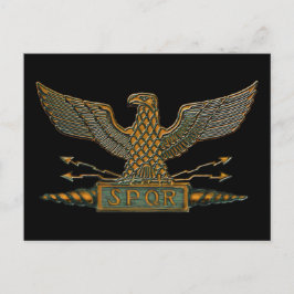 Postal Águila Romana Acabado de Cobre