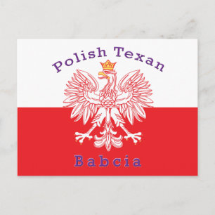 Postal Águila texana polaca Babcia