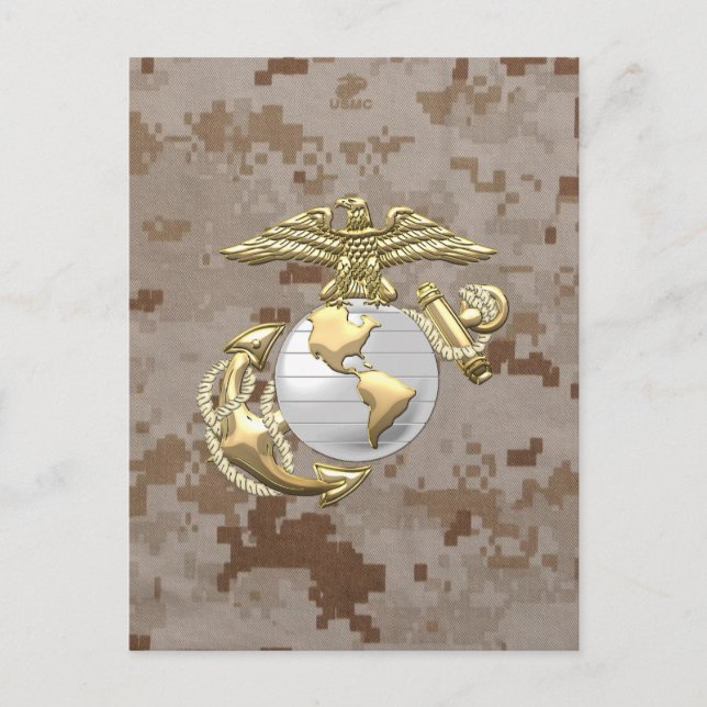 Postal Águila USMC, Globe & Anchor (EGA) [3D] (Anverso)