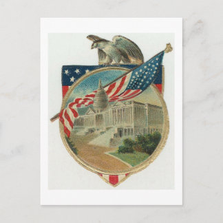 Postal Águila y bandera