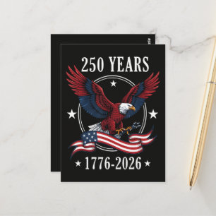 Postal Águila y Bandera 250 Años 1776-2026 250º