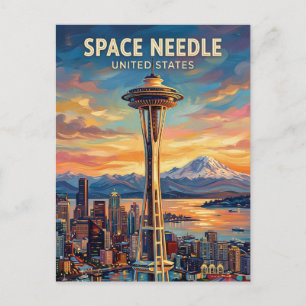 Postal Aguja Espacial Estado de Washington