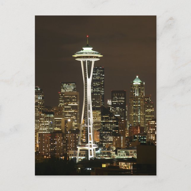 Postal Aguja espacial Seattle Washington de la Ciudad Esm (Anverso)