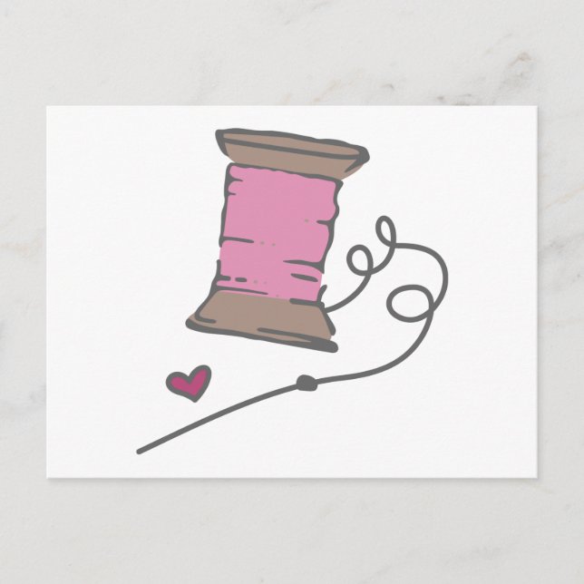 Postal Aguja Y Hilo (Anverso)