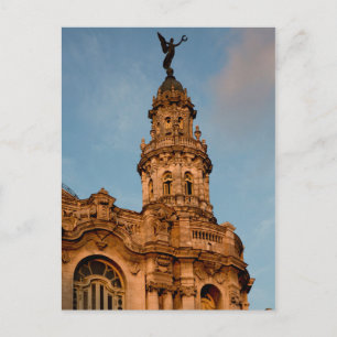 Postal Agujas de edificio antiguo, La Habana, Cuba