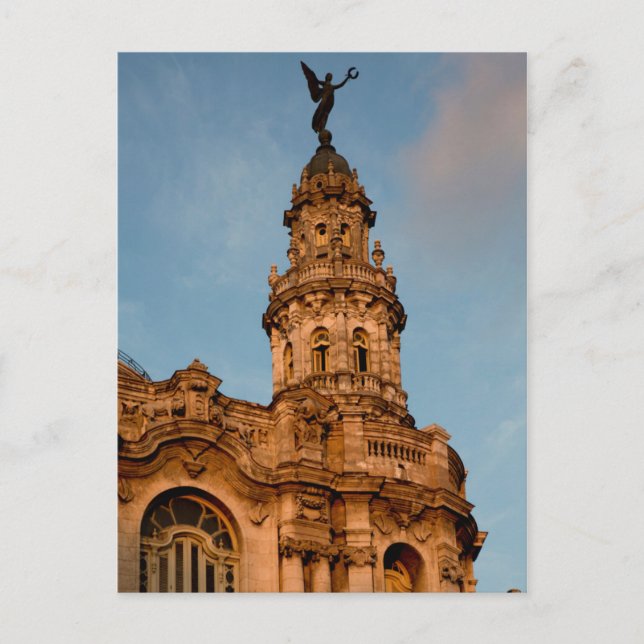 Postal Agujas de edificio antiguo, La Habana, Cuba (Anverso)
