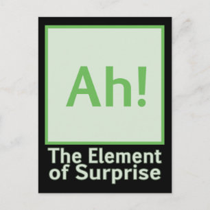 Postal ¡Ah! El elemento de sorpresa