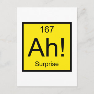 Postal ¡Ah! Elemento de sorpresa
