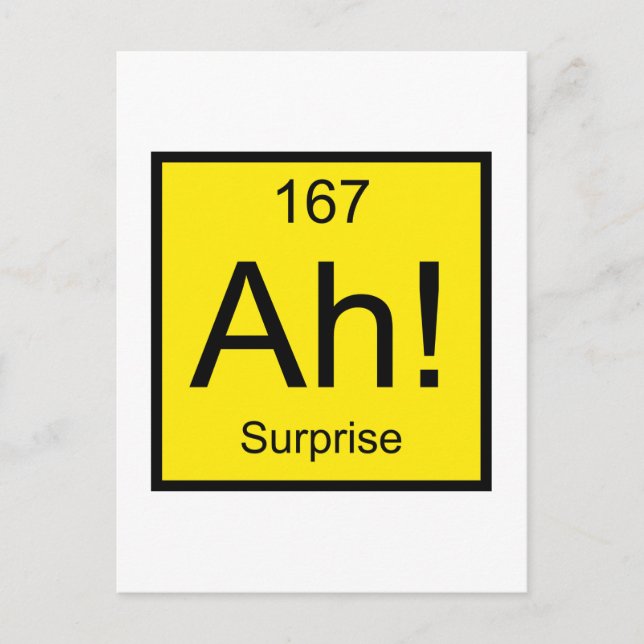 Postal ¡Ah! Elemento de sorpresa (Anverso)