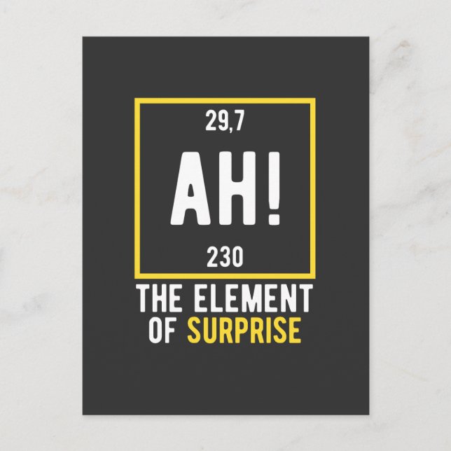 Postal Ah The Element of Surprise (Anverso)