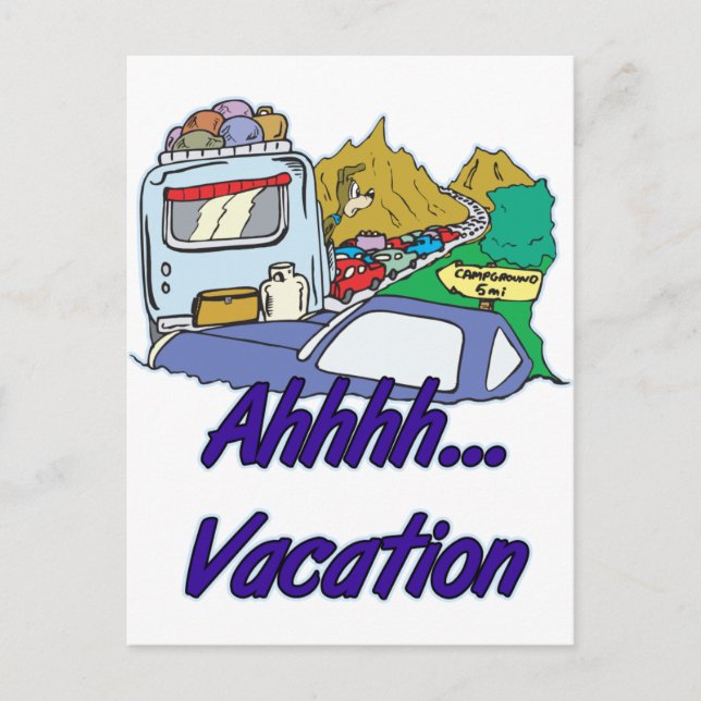 Postal Ahh Vacation Camping (Anverso)