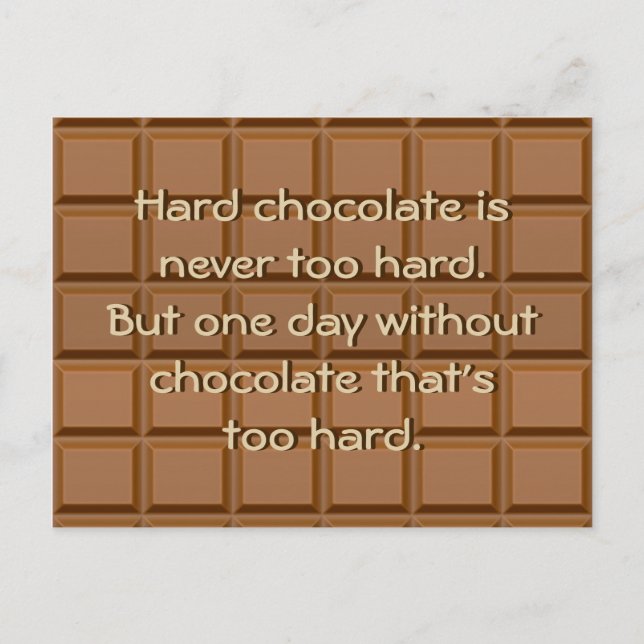Postal ahhh chocolate (Anverso)