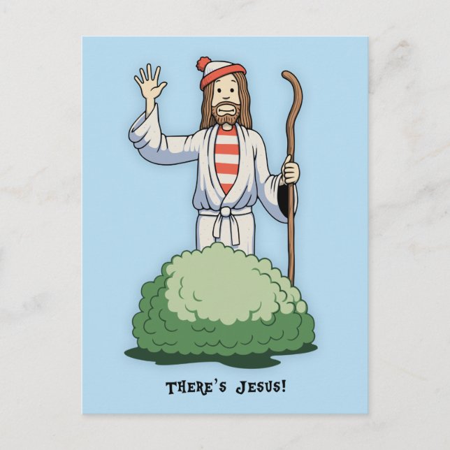 Postal ¡Ahí está Jesús! (Anverso)