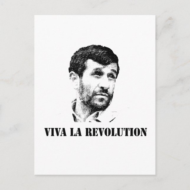 Postal Ahmadinejad - Viva la revolución (Anverso)