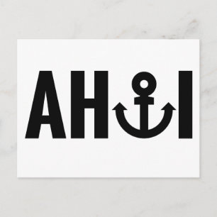 Postal Ahoi con ancla