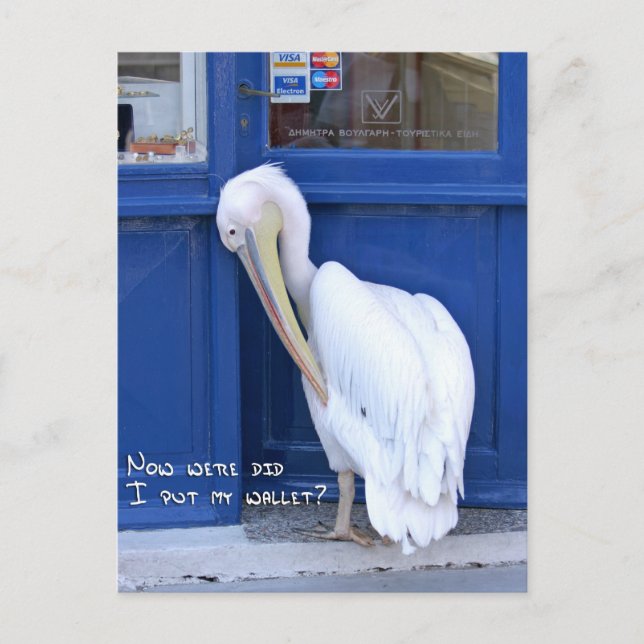 Postal Ahora, ¿dónde puse mi cartera? (Anverso)