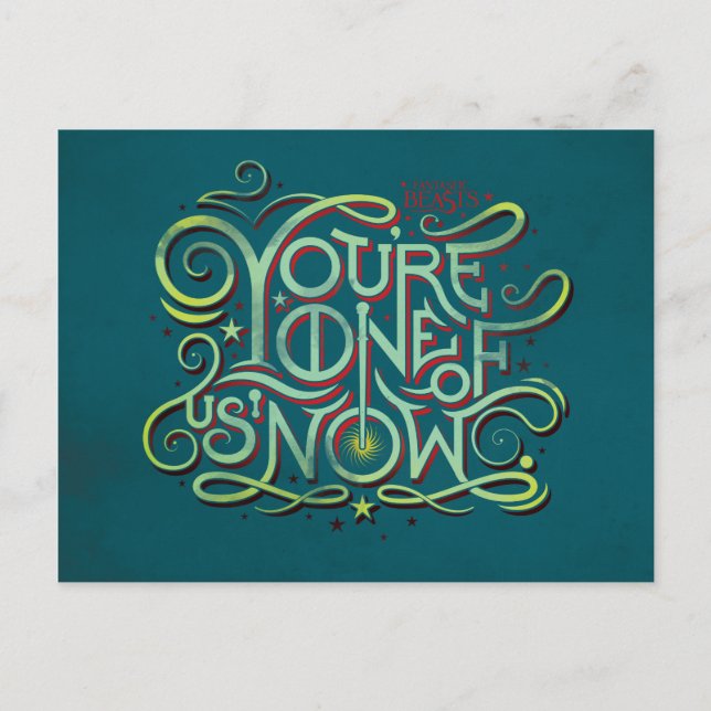 Postal Ahora eres uno de nosotros, Green Graphic (Anverso)