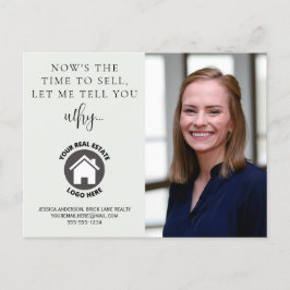 Postal Ahora es el momento de vender mercadeo inmobiliari