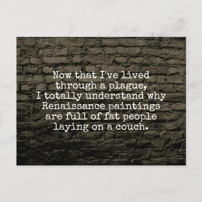 Postal Ahora que he vivido un chiste de plaga (Anverso)