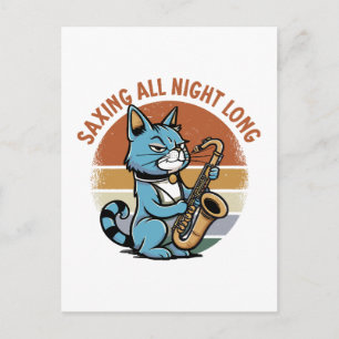 Postal Ahorrando toda la noche - Para saxofonistas