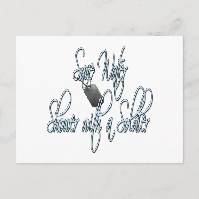 Postal Ahorre Ducha De Agua Con Soldado