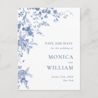 Ahorre la fecha de boda de jardín francés azul vic