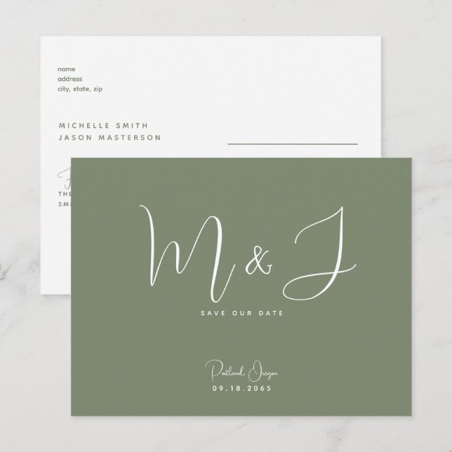 Postal Ahorro de fecha de boda de sabio rico (Anverso / Reverso)