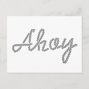 Postal Ahoy hecho de Rope